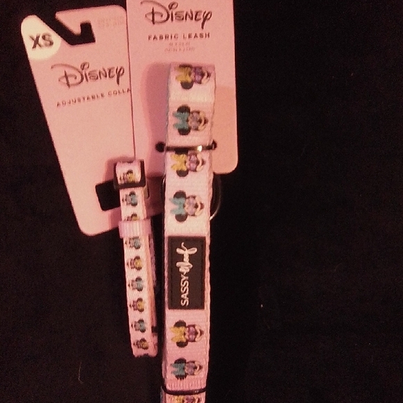 Disney Pink Dog Collar with Cartoon Design